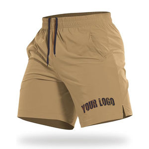 Pantalones cortos de verano azul real para hombre 100% nailon poliéster secado rápido y bolsillos con cremallera Casual Jogger Fitness gimnasio correr patrón sólido - Product Image 1