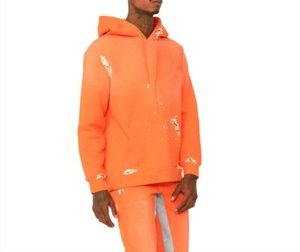 Ensemble de pantalons de survêtement à capuche vintage délavés à l'acide avec logo personnalisé pour hommes pantalon évasé survêtement pantalon de survêtement délavé à l'acide - Product Image 2