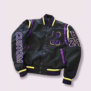 Meilleure vente OEM conception personnalisée veste universitaire vintage pour hommes mode enduit taille XS avec logo avant pour le printemps - Product Image 3