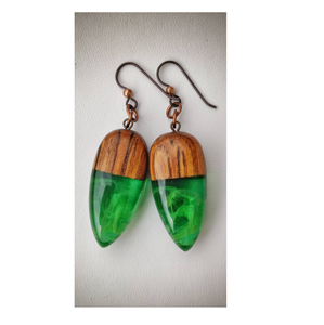 Factory Cheap Resin and Wood <b>Earrings</b> Drop Party <b>Earrings</b> and Customized Color Party Ware Jewelry Use Medium Size - Product Image 1