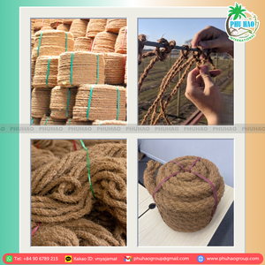 Produit de meilleure vente du Vietnam Corde de coco solide pour la reliure de projets d'escalade et de jardin - Product Image 2