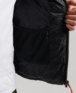 Veste matelassée légère et imperméable à col montant avec poche en toile Manteau d'hiver matelassé pour homme avec logo personnalisé Enduit de camouflage - Product Image 5