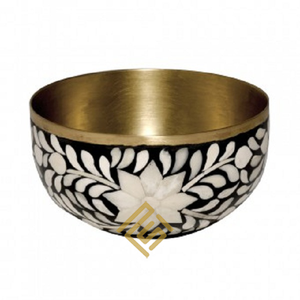 Design unique en résine d'os de corne Bol à soupe en bois de haute qualité Finition moderne Matériau naturel Décor Bols de service en métal Époxy - Product Image 2