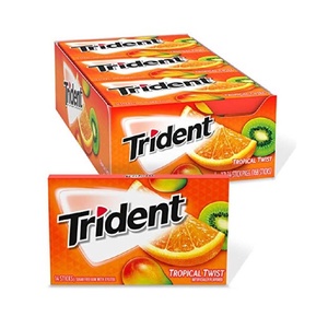 Wholesale buyers seeking Tridentt Tropical Twist Gum bulk supply fresh fruity chewing gum ideal for export markets - Product Image 2