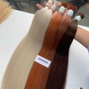 Prix de gros Extensions de cheveux en vrac Cheveux humains Double noyade 100 grammes Couleurs claires 24 pouces - Product Image 1