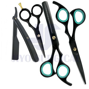 Ensemble de salon de coiffure 3 pièces Ciseaux de coiffure professionnels Ciseaux amincissants et peigne de coiffure pour barbiers et stylistes - Product Image 4