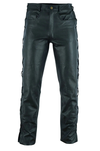 Vêtements imperméables pour hommes Pantalon d'hiver en cuir PU pour moto Pantalon de course automobile Pantalon personnalisé décontracté de haute qualité - Product Image 6