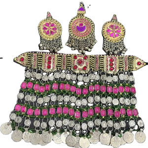 ชุดเครื่องประดับต่างหูสร้อยคอแฮนด์เมด afghan kuchi ดีไซน์ใหม่ล่าสุดแฟชั่นล่าสุดเครื่องประดับวินเทจอัฟกานิสถาน kuchi สำหรับผู้หญิง - Product Image 1