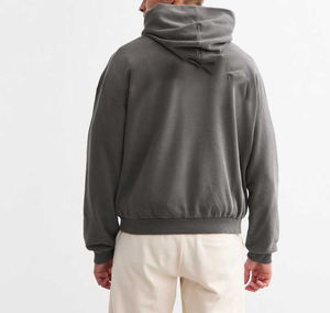 Sweat à capuche pour hommes en coton avec logo personnalisé en gros pulls unisexes à capuche pour hommes en polaire vierge - Product Image 5
