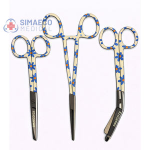 Juego de Tijeras de Enfermería Manuales de 3 Piezas, Tijeras Médicas con Diseño Floral, Pinzas para Arterias de 6 Pulgadas, Tijeras de Enfermería de 5 Pulgadas, Tijeras para Vendajes de 5.5 Pulgadas - Product Image 6