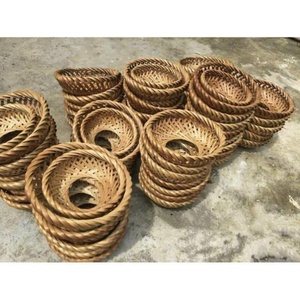 Natural Woven Bamboo <b>Trivet</b> Table Protector, Environmentally Friendly, Easy to Use Pot Coasters and Hot Plates - Product Image 2
