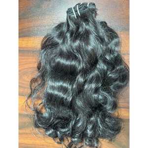 Vente en gros d'extensions de cheveux de trame frisés crépus de qualité supérieure Remy de 30 pouces Cheveux humains naturels Fourniture de fabricant indien brut - Product Image 3