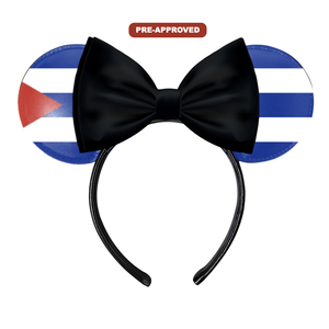 Diadema Personalizada Hecha a Medida con Orejas de Ratón, Diseño Pre-Aprobado, Bandera de Cuba H.E.R. Accesorios - Product Image 1