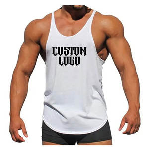 Camiseta sin mangas de talla grande informal de verano para hombre ajustada con logotipo personalizado OEM, transpirable camiseta sin mangas de punto que absorbe la humedad - Product Image 5