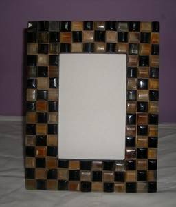 Elegant Handmade Naturals Blue and white Bone Inlay Photo <b>Frames</b> Resin Vintage Photo <b>Frame</b> Home Furnishings Table Decorations - Product Image 1