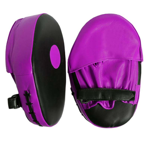 Guantes de Boxeo de Piel Sintética Morada con Cordones y Correa Ajustable para la Muñeca, Unisex, Equipo de Entrenamiento de Artes Marciales - Product Image 1