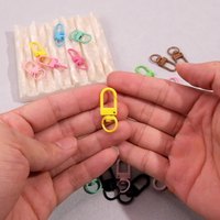 Fermoirs à ressort pivotants de mode avec anneaux porte-clés pour la fabrication de porte-clés, de cordons et de bijoux, vente en gros