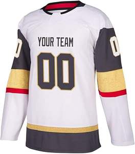 Maillots de hockey respirants sublimés OEM, logo personnalisé, maillot de hockey sur glace à manches longues, évacuation de l'humidité - Product Image 3