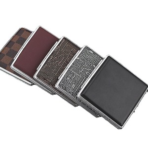 Étui de rangement pour cigarettes Lady, boîte à cigarettes en cuir pour homme, étui à cigares en métal, accessoires de fumeur en cuir, 20 cigarettes - Product Image 5