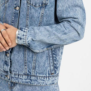 Chaquetas de mezclilla Estilo de ajuste Denim Cotton Jean Casual Slim Men Jacket - Product Image 6