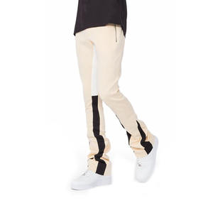 Pantalones de chándal acampanados con lavado ácido de piedra Vintage para hombre personalizados de fabricante, Joggers, parche bordado medio, estilo de calle con apliques - Product Image 2