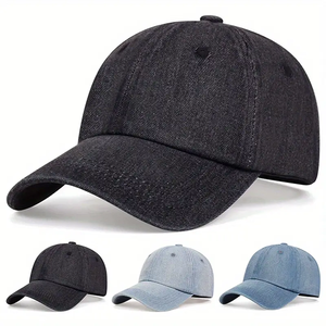 Gorra de béisbol deportiva vaquera lavada ajustable desgastada con bordado impreso con logotipo personalizado Bohang con acabado desgastado distintivo - Product Image 1