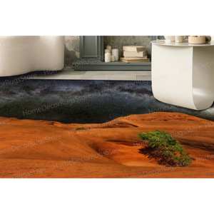 Starry Sky View Printed <b>Rug</b>, Farmhouse Decor, Landscape, <b>Chenille</b> Fabric,Nonwoven Thin <b>Rug</b> - Product Image 3