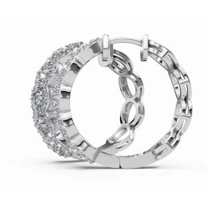 Pendientes de Aro Roxanas Radiance con Diamantes, Oro de 9 KT, 14 KT, 18 KT, Corte Redondo, Joyería Cultivada en Laboratorio, Proveedor Mayorista OEM B2B para Exportación - Product Image 6