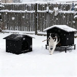 في الهواء الطلق للماء معزول خيمة الحيوانات الأليفة مرتفعة للقطط متعددة-استخدام جولة مأوى القط الضالة - Product Image 4