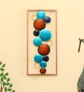 Guijarros de hojas modernas, arte de pared de Metal, patrón elegante pintado a mano para el hogar, oficina, técnica de artesanía de Metal para inauguración de la casa - Product Image 1