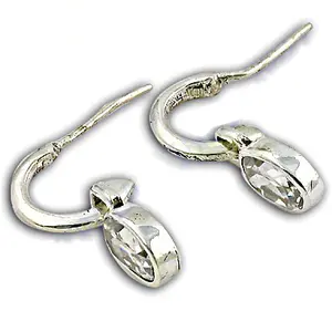 Pendientes de Plata 925 con Gancho para Mujer, con Circonita Cúbica, Joyería de Cristal de Lujo - Product Image 3
