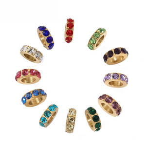 Colgantes y dijes de moda de acero inoxidable 316L chapados en oro PVD de 14K y 18K personalizados DIY para la fabricación de joyas con dijes de diamantes de imitación para pulseras - Product Image 1