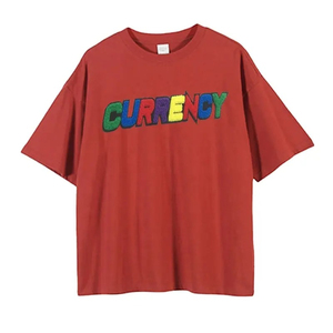 Camiseta de Cuello Redondo de Manga Corta para Hombre, 100% Algodón Grueso, Bordado Chenille, Personalizable - Product Image 1