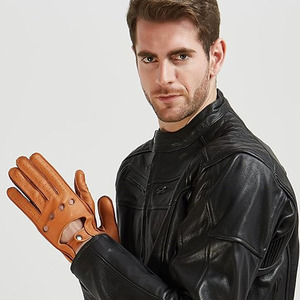 Diseño personalizado invierno más cálido guantes de conducción agujeros para nudillos estilo ajustable correa de muñeca guantes para conductores - Product Image 5