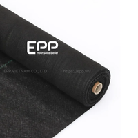 Rouleau de géotextile tissé en PP stabilisé aux UV, couverture de sol industrielle et agricole, tapis anti-herbe, contrôle des mauvaises herbes, noir