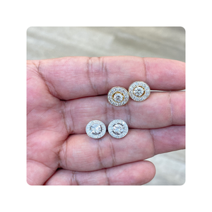Pendientes de Diamantes Naturales de 1.10 Quilates en Oro de 14 Quilates con Centro Solitario Desmontable - Product Image 4