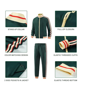 Conjuntos Deportivos para Hombre, Chaqueta y Pantalones Deportivos de Manga Larga con Cremallera Completa, Mangas Completas, Estilo con Puños - Product Image 5