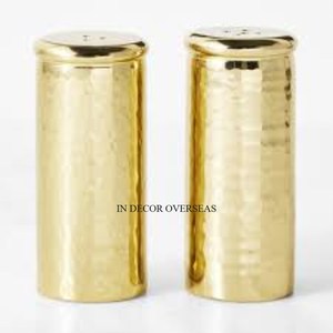 Juego de molinos de sal y pimienta de Metal de la mejor calidad con textura martillada con acabado antiguo de cobre de alta demanda para mesa de comedor casera - Product Image 4