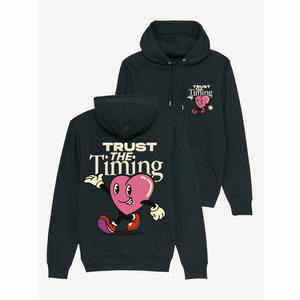 Custom Regular Cotton <b>Hoodie</b> <b>Black</b> Sweatshirt Trust the Timing <b>Hoodie</b> - Product Image 1