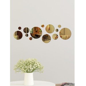Attractive Golden Mirror Acrylic <b>Wood</b> Handicraft Hanging Wall Art Abstract Pattern High Quality Home Decoration - Product Image 3