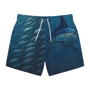 Shorts de pêche pour hommes à étiquette privée personnalisée, boardshorts, shorts de plage, logo personnalisé, respirant, séchage rapide, maillots de bain pour hommes - Product Image 2