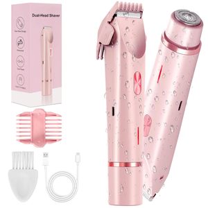 Depiladora Eléctrica Recargable USB-C de Doble Cabezal para Mujer, para Cara, Piernas, Brazos y Área del Bikini, Uso en Seco y Húmedo, Resistente al Agua IPX7, Lavable - Product Image 2