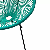Chaise de jardin extérieure rétro espagnole de qualité supérieure, structure en fer et acier, assise en polyéthylène maillé, peinte, élégante pour les jardins