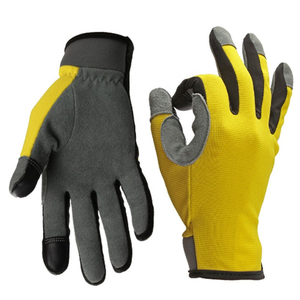 Gants de mécanicien antichoc personnalisés en gros cuir synthétique coton construction travail gants de sécurité outils à main antidérapants impact - Product Image 1