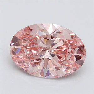 เพชรรูปทรงแฟนซีสีชมพูสดใสจาก Pink Lab รูปทรงวงรี  ประเภทเพชรหลวม - Product Image 2