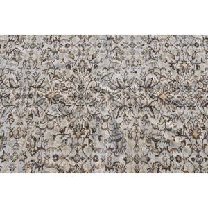 Alfombra de lana marrón beige tradicional hecha a mano, diseño de retales de 6,4X10,6 pies para sala de estar, alfombras rectangulares de látex para cama lateral de pasillo - Product Image 5