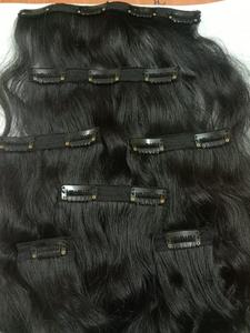 Extensiones de clip de cabello humano crudo indio puro y sin procesar directo de fábrica - Product Image 4