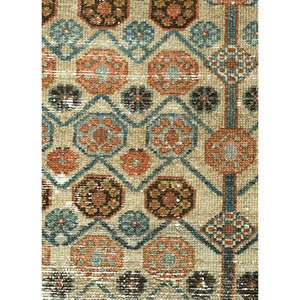 พรมขนสัตว์สีน้ำตาลเบจวินเทจ ทอมือ รุ่น Patk-03 ลายเหรียญแบบนามธรรม รูปทรงสี่เหลี่ยมผืนผ้า สำหรับบ้าน พรมห้องนั่งเล่นใหม่ สำหรับห้องโถง - Product Image 2