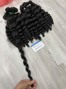 2025 mega venta de paquetes de cabello crudo sin enredos sin desprendimiento extensiones de cabello humano de Vietnam trama de máquina de ondas sueltas de vapor - Product Image 3