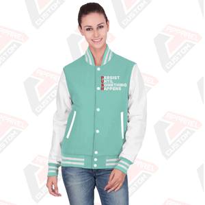 Venta caliente de las mujeres Casual Street Wear Varsity Jacket Nueva moda de impresión personalizada chaqueta transpirable para las mujeres - Product Image 1